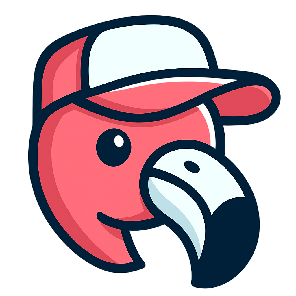 Das ist ein Kopf von einem Flamingo